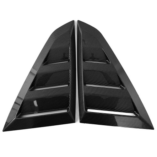 Carbon Side Quarter Window Louvers Rear Sun Shade Cover For Ford Mustang 2024+ ` - Bild 6 von 12
