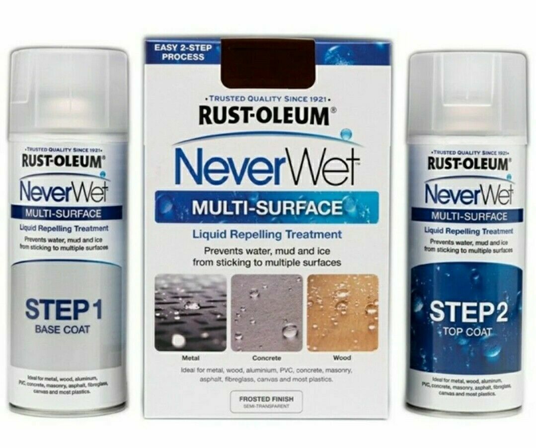 RUSTOLEUM: NEVER WET: MULTI-SURFACE: LIQUID REPELLENT KIT: BRAND NEW