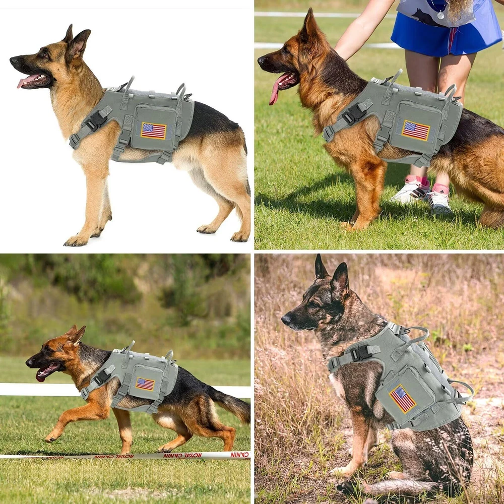 Dog Harness Medium Sized Dog,Tactical Dog Harness with Handle,No Pull Militar...