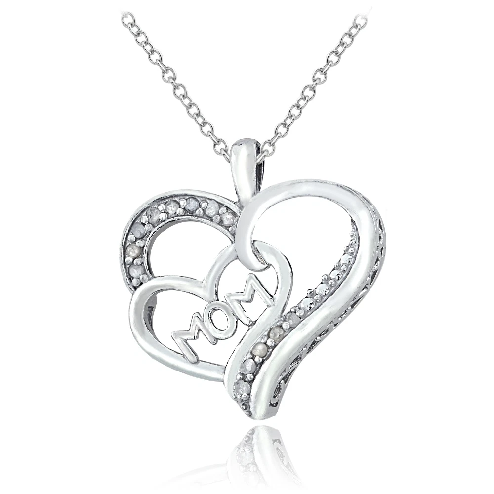 Diamond sale mom necklace