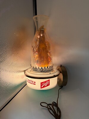 VINTAGE 1959 SCHLITZ BEER BOTTLE 7 OUNCE LIGHTED WALL SCONCE LIGHT