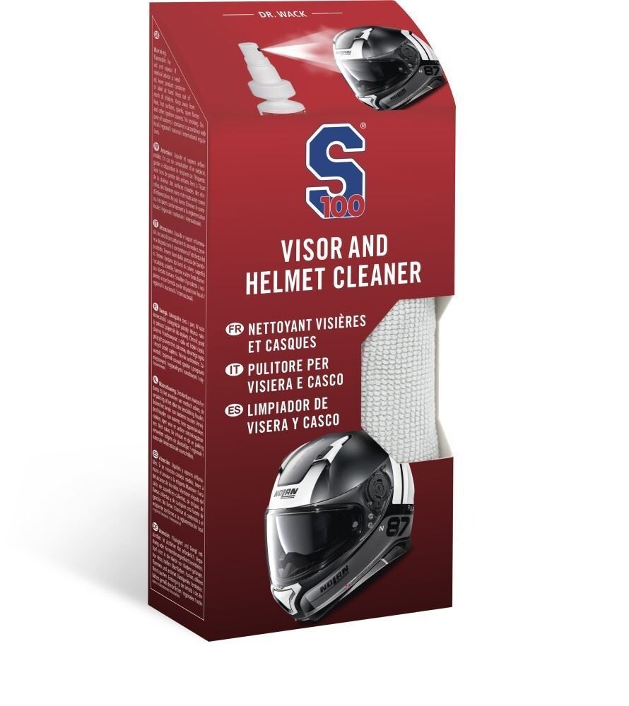 S100 Visor & Helmet Cleaner - 100ml + Microfibre Cloth 3406 NEW Motorcycle