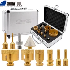 M14 Diamond Core Drill Bit Set Hole Cutter for Porcelain Tile Marble Grinder