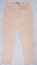 Express Tan Camel Ponte Stretch Knit Skinny Pull-On Ankle Pants Medium Inseam 26