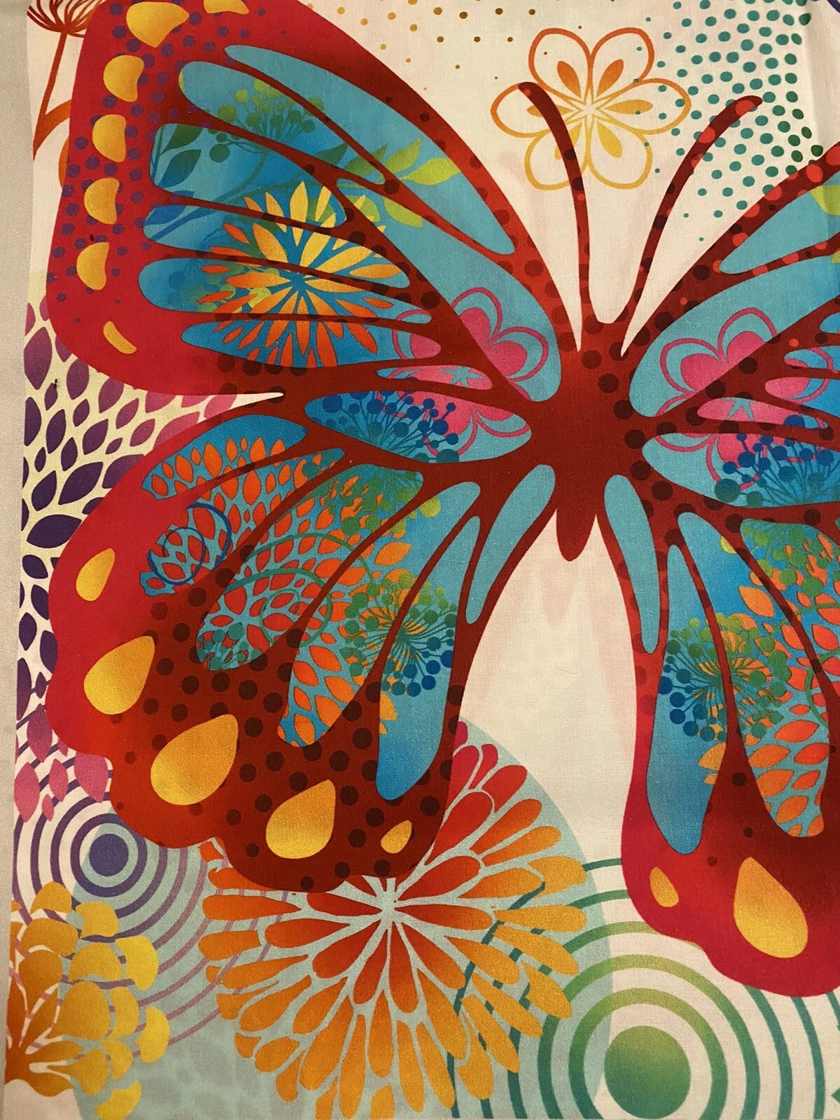 Fabric Lot Garden II Butterfly Brights PANEL Jason Yenter / #11216 Ombre Daiwabo - product detail image 18