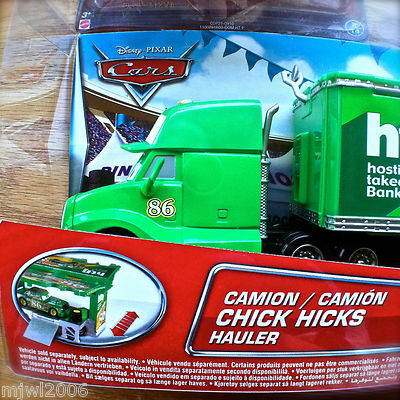 Disney PIXAR Cars CHICK HICKS HAULER & RACER diecast set Piston