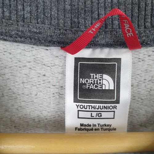 The North Face Sweatshirt Boys Large Grey Big Graphic Cotton Blend Sweater - Picture 4 of 13