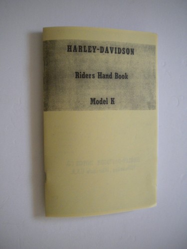 1952-56 Harley-Davidson K Model Parts Manual & Rider's Handbook-NEW - Picture 7 of 10