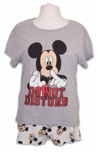 Para mujer Disney Gris Camiseta y Pantalones Cortos Primark Pijama PJ NUEVO | eBay