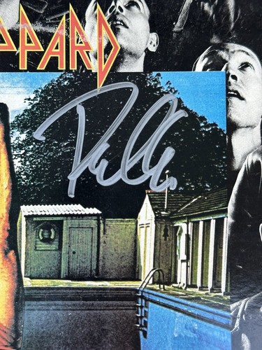 Joe Elliott Phil Collen Def Leppard disco vinile firmato 1981 High N Dry JSA - Foto 3 di 6
