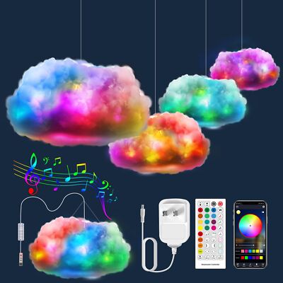 LED Cloud LightRGB with IC Remote and APP Control Cool Lights Sync Music Colo...