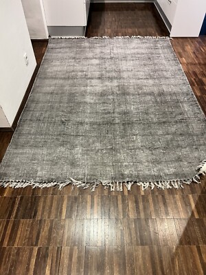 Großer Teppich NEU Loft Industrial 240x170cm Grau rutschfest