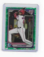 2024 BOWMAN CHROME JAMES WOOD GREEN BORDOR WASHINGTON NATIONALS