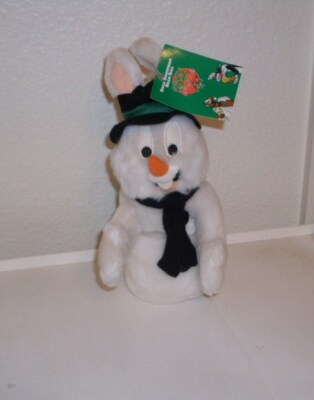  Plush  9 1/2'' Bugs Bunny Snowman Bean Bag Warner Brothers Looney Tunes New