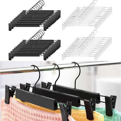 10-80 Adjustable Pants Hangers Non-Slip Trousers Clip Hangers for Jeans Skirt