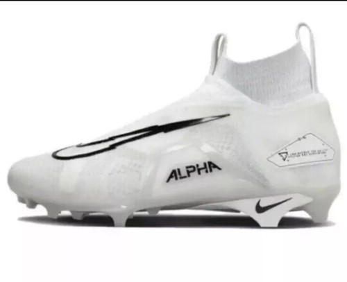 Nike Alpha Menace Elite 3 White Platinum Football Cleats Men's Sz-8.5 CT6648-109 - Picture 2 of 12