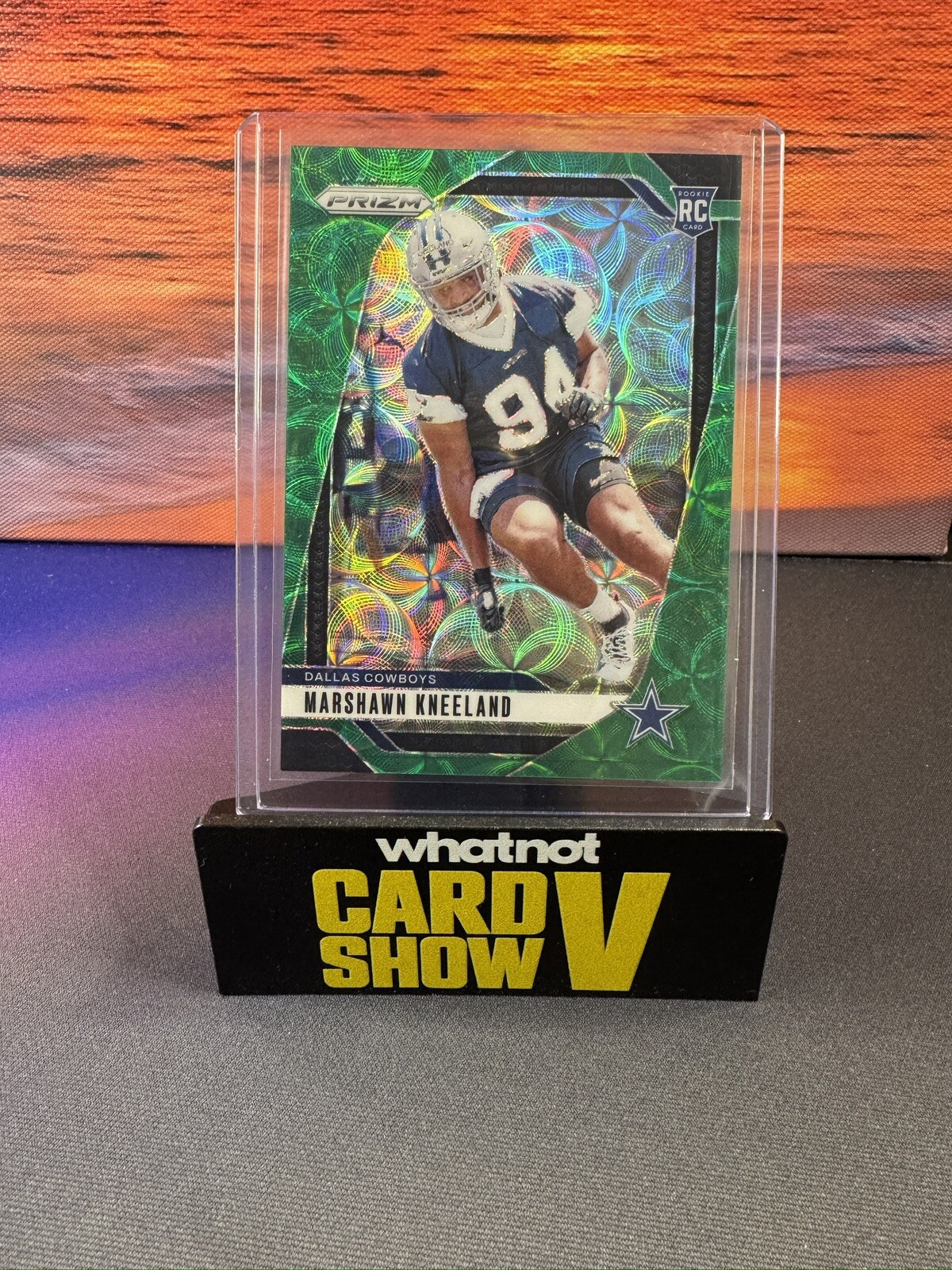 2024 Panini Prizm Green Scope Prizm #373 Marshawn Kneeland Rookie #/75 Cowboys