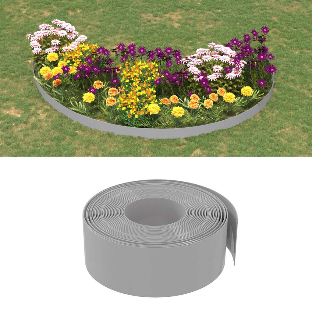 Set 3 Bordure Giardino vidaXL Grigio 10m x 20cm | Design Flessibile
