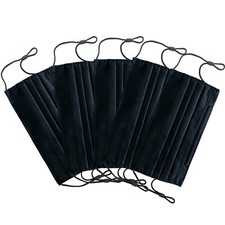5 Pack Black Face Mask Reusable Washable Cotton with Filter Pocket Nose Wire