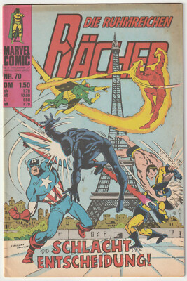   DIE RUHMREICHEN RÄCHER #70, Williams Verlag/Marvel Comics 1977 COMICHEFT Z1/1-