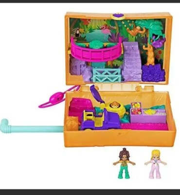 Polly Pocket Jungle Safari Compact with Fun Reveals