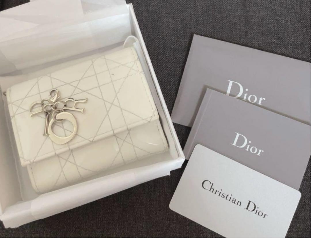 Dior Lotus Wallet with Authenticity Card Pouch and Dust Bag