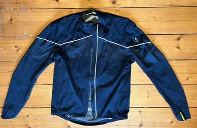 MAVIC Rennrad Regenjacke Herren L dunkelblau, sehr schmal geschnitten, s. gt. Zs