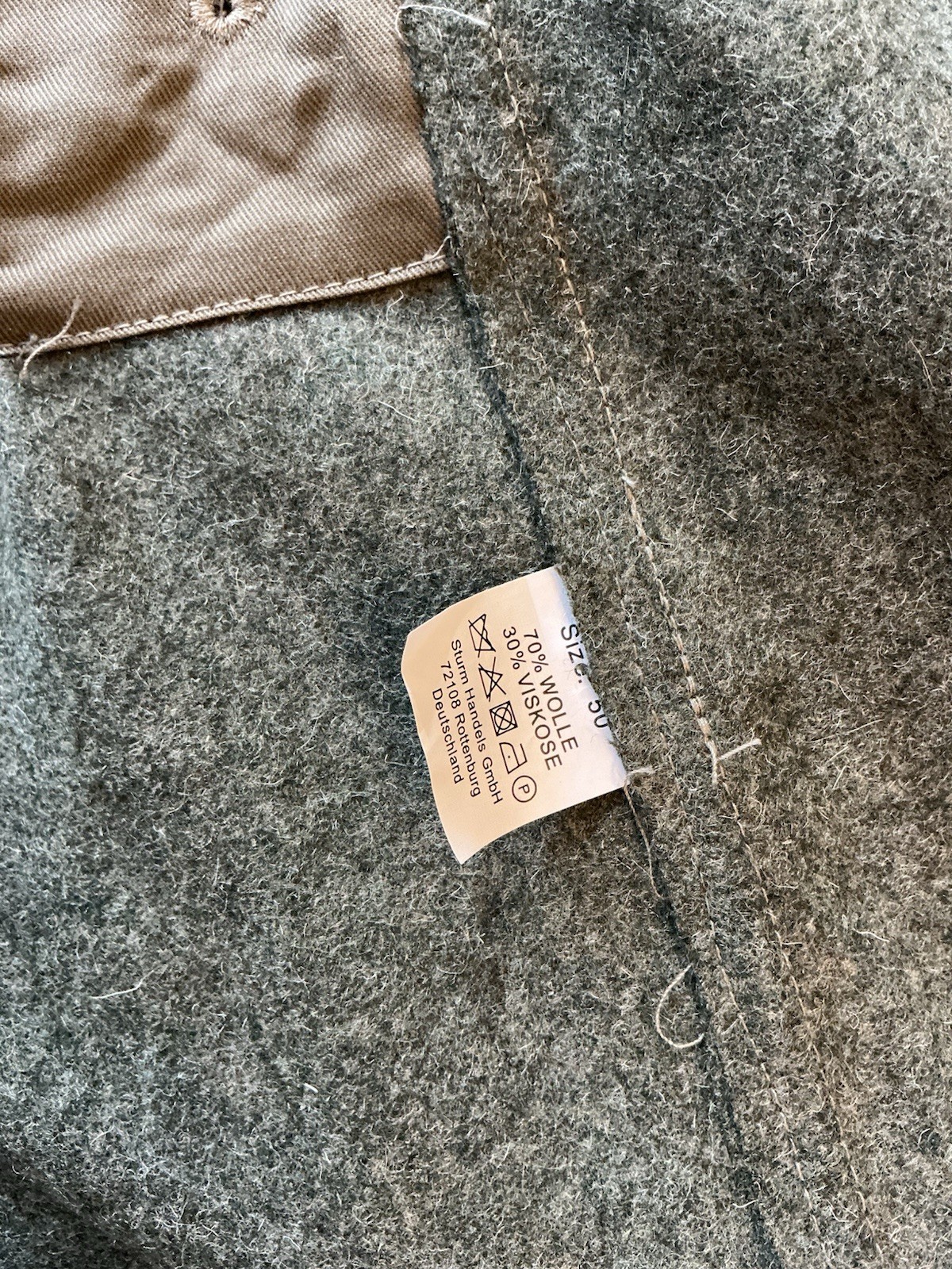 Mil-Tec Jacket Reproduction German Army Wool Size 50 (US Large) New With Tags