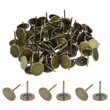 80Pcs Upholstery Tacks, 11 x 13 mm Cap Black Thumb Tacks, Bronze