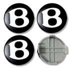 Bentley Alloy Wheel Centre Cap Hub x4 For Continental Flying Spur 68mm Black
