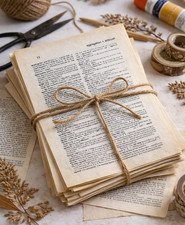 Vintage Dictionary Pages Lot 20 | Junk Journa...