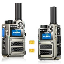   Lifetime Free  Global Unlimited Range 4G LTE PoC Rapid Walkie Talkies Silver