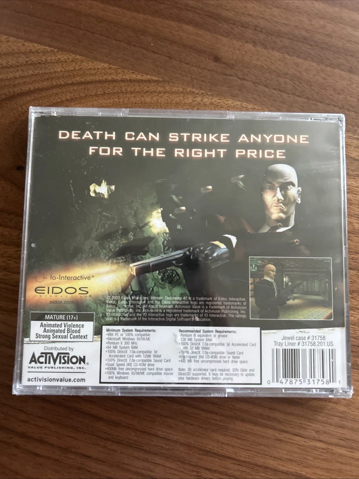 Hitman Codename sellado como nuevo videojuego para pc cd rom increíble estado Foto 2 de 3