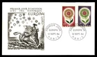 Mayfairstamps France FDC 1964 dual Europa flowers First Day Cover aaw_59955