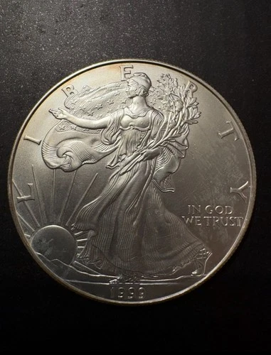 1999 - 1 oz American Silver Eagle Coin - One Troy oz .999 Bullion, Actual Coin!
