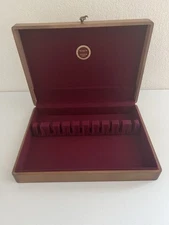 Naken's Vintage Solid Wood Flatware Storage Chest Tarnish-Proof Service for 12 