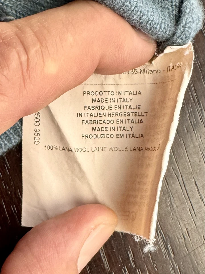 ETRO Baby Blue Lightweight Wool Pullover Sweater Sz ~ M - Image 3 of 4