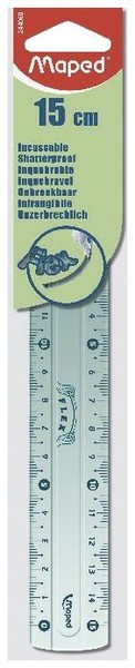 Lineal Plastik 15Cm Transparent-image