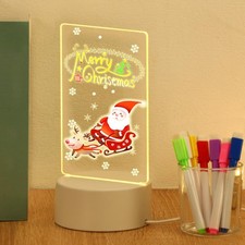 LED Note Board with Colors, Light Up Acrylic Dry Erase Board 6 4 Led Drawing...