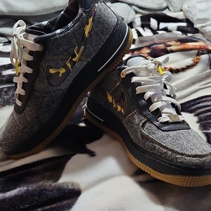 Nike Air Force 1 Low Top Unisex Kids Sneaker US 6.5Y Gray Camo DB1976-001