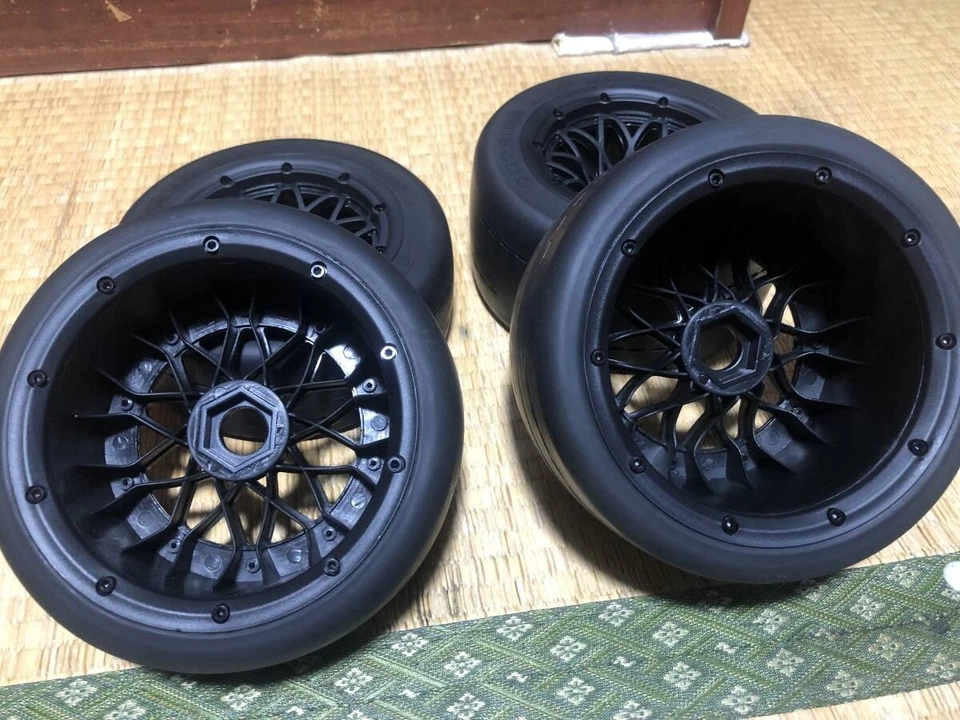 1/5 RC Gasolina Racing Slick Tires Deep Dish Wheels HPI BAJA ROVAN 5B 5T 5SC - Imagen 3 de 4