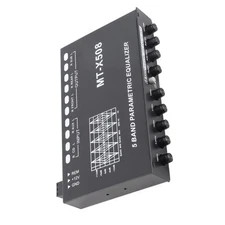 Adjustable 5 Band Car Audio Equalizer Enhance Sound For Car Lovers Iron Mat DURW