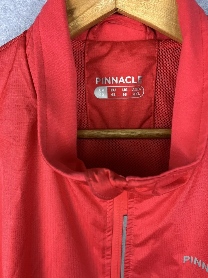 Womens Cycling Jacket Red Front & Back Pockets Zip Closure size UK 20 US 16 4XL - image 4 of 4