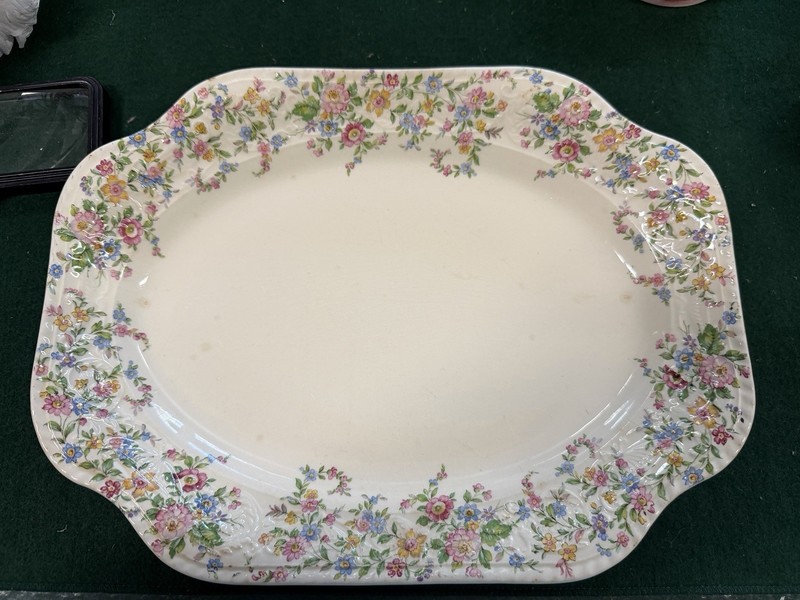 Adam Antique by Steubenville 12 7/8” x 9 3/4 Oval Serving Platter Bowl w/ cover.