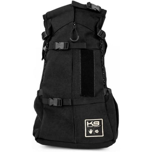 K9 Sport Sack Large Jet Black - Ideal for Dogs with 20-23” Back Length
