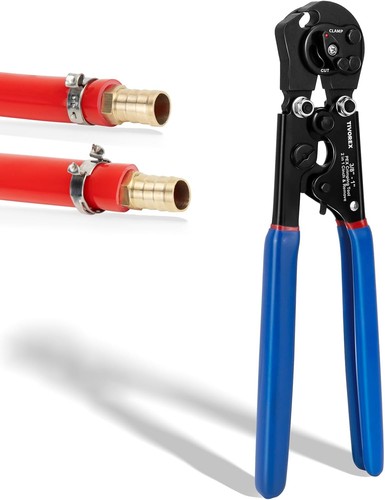 2 In 1 Pex Crimping Clamp Cinch & Removal Tool Ratcheting Pex Crimper For 3/8inc