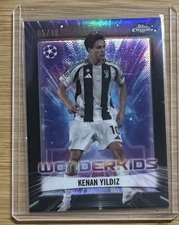 2024-25 Topps Chrome UCC Kenan Yildiz Wonderkids Black Refractor 5/10 Juventus