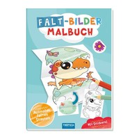 TröTsch Malbuch Faltbilder-Malbuch Dino | Malbuch BeschäFtigungsbuch Bastelbuch