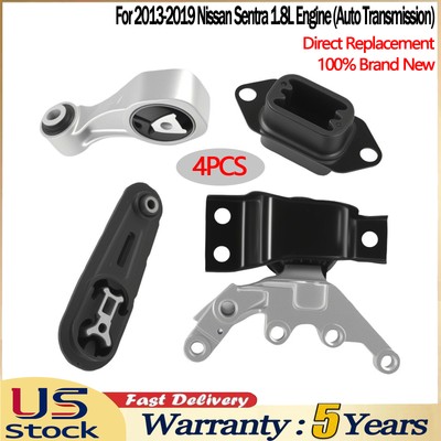 4Pc Engine & Trans Mounts Set for 2013-2019 Nissan Sentra 1.8L AUTO Transmission
