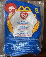 McDonald's Ty Teenie Beanie Babies Nuts The Squirrel Tagged And Sealed
